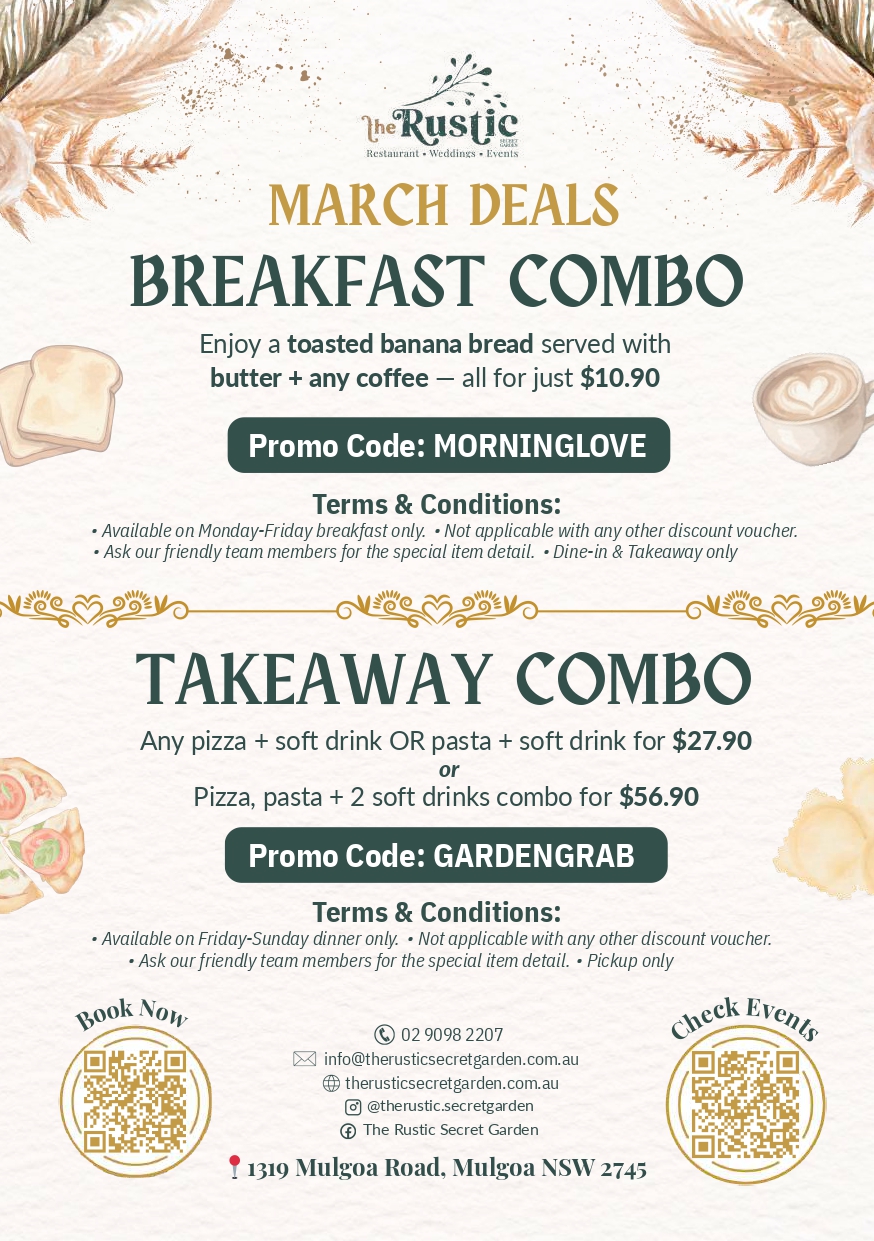 March Restaurant Offer